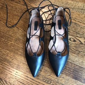 Topshop ankle lace shoes